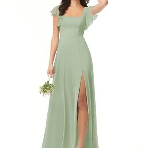 Azazie Dusty Sage Green Bridesmaid Dress